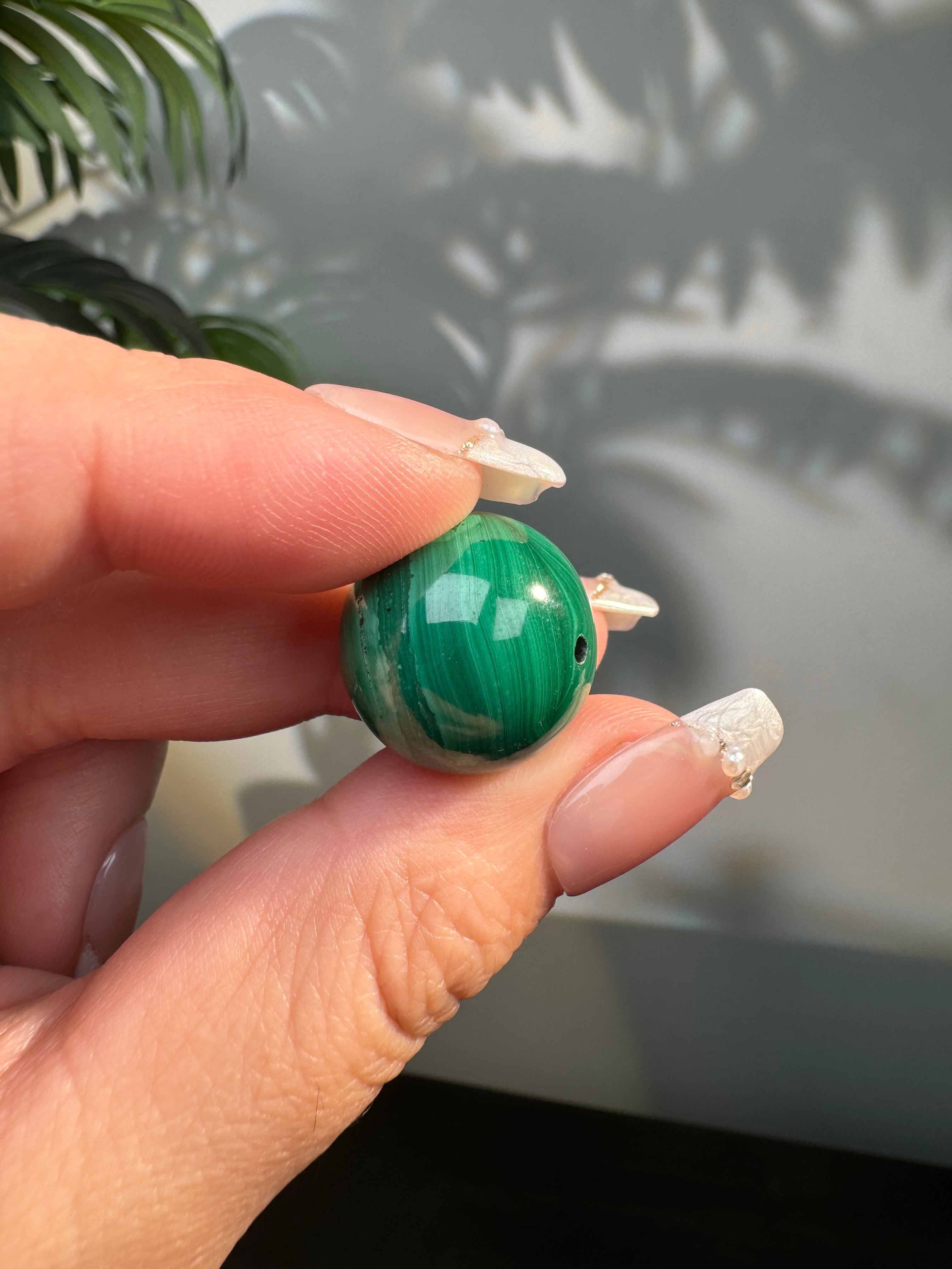 Malachite beads 17mm+