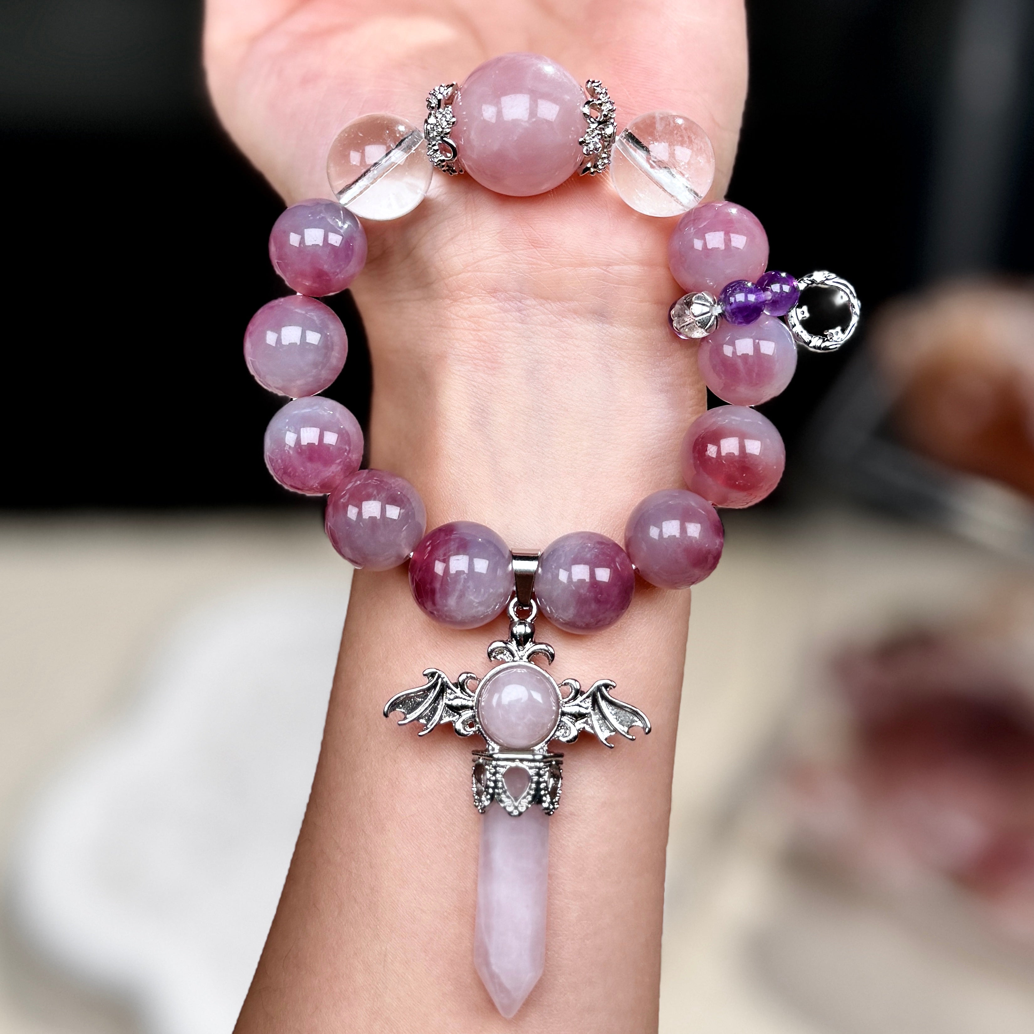 TGS DESIGN ROSE QUARTZ+PURPLE ROSE QUARTZ+CLEAR QUARTZ