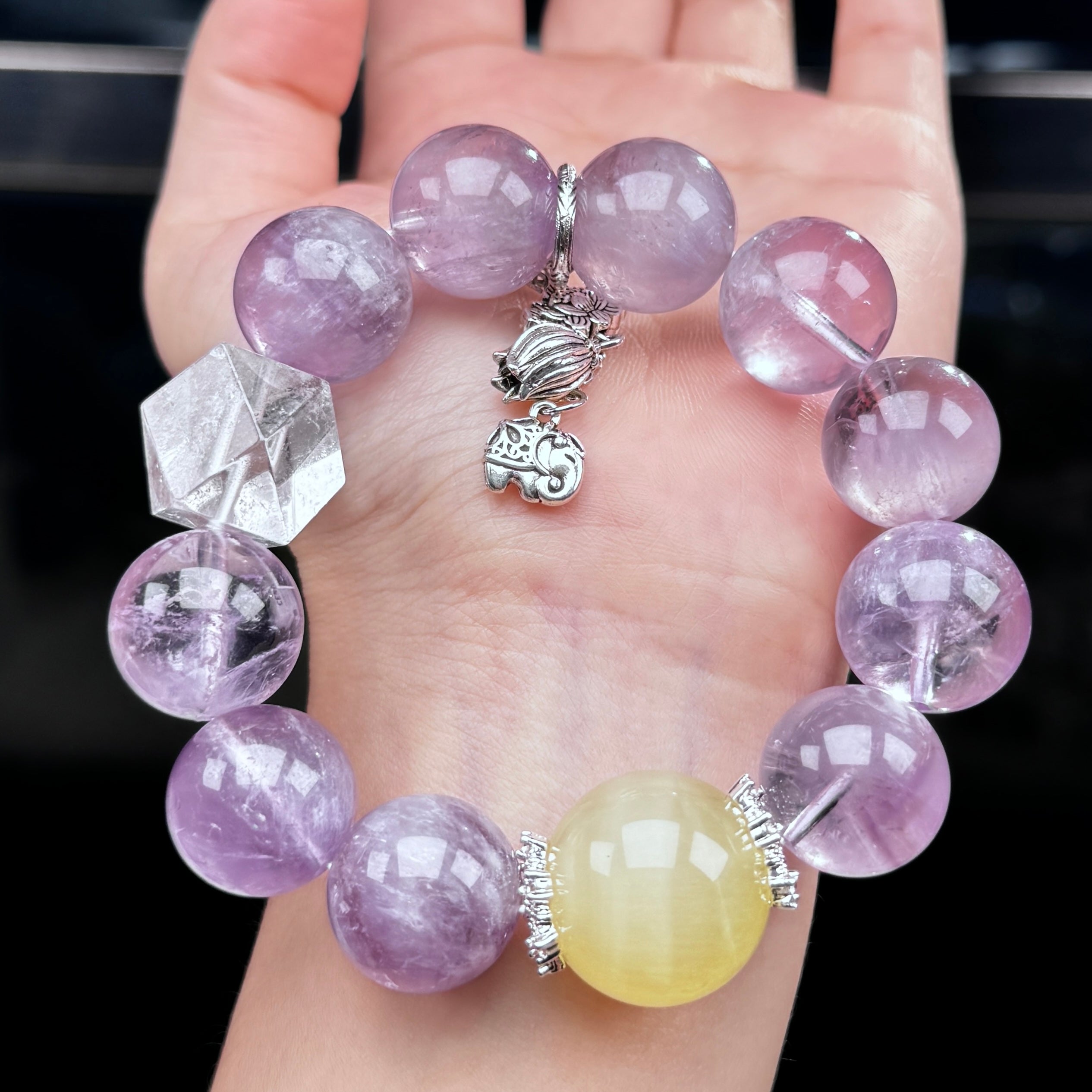 TGS DESIGN AMETHYST+CLEAR QUARTZ