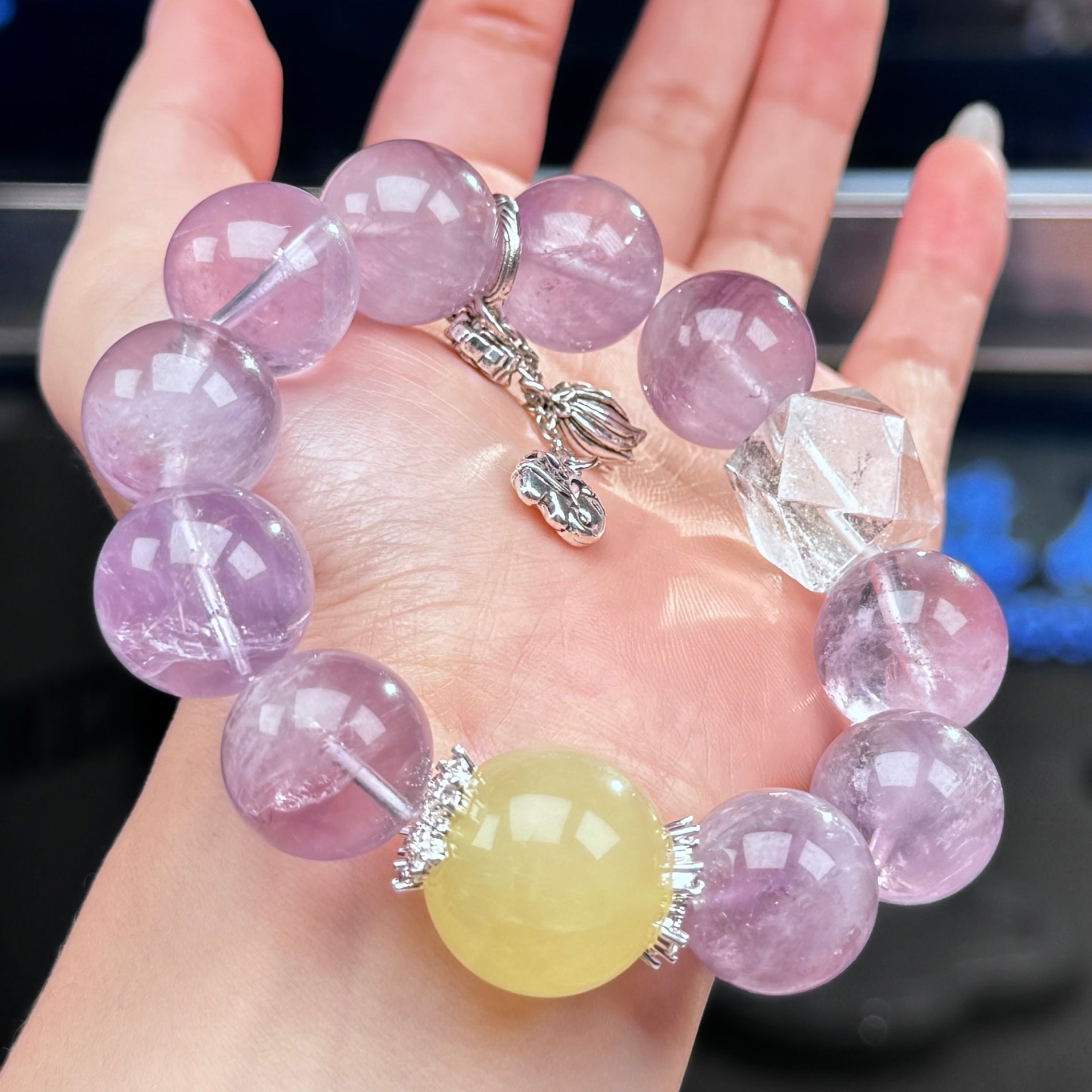 TGS DESIGN AMETHYST+CLEAR QUARTZ