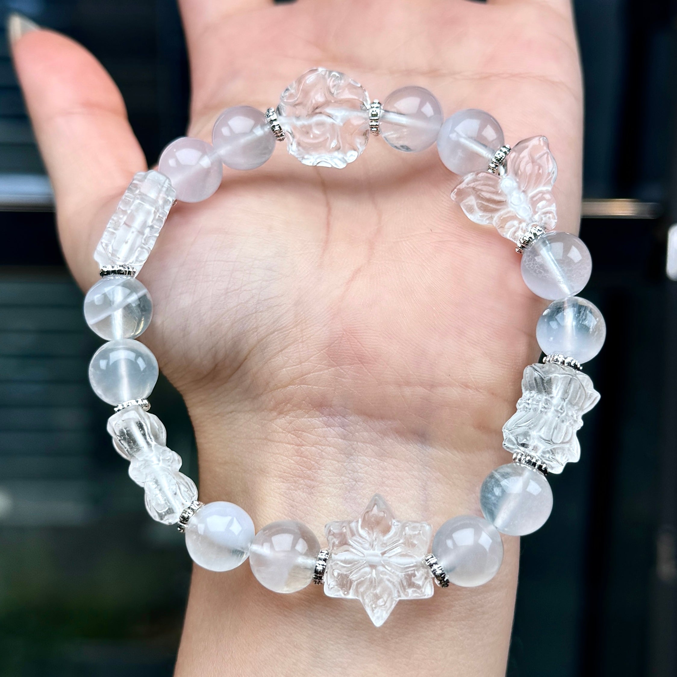 TGS DESIGN FLUORITE+CLEAR QUARTZ