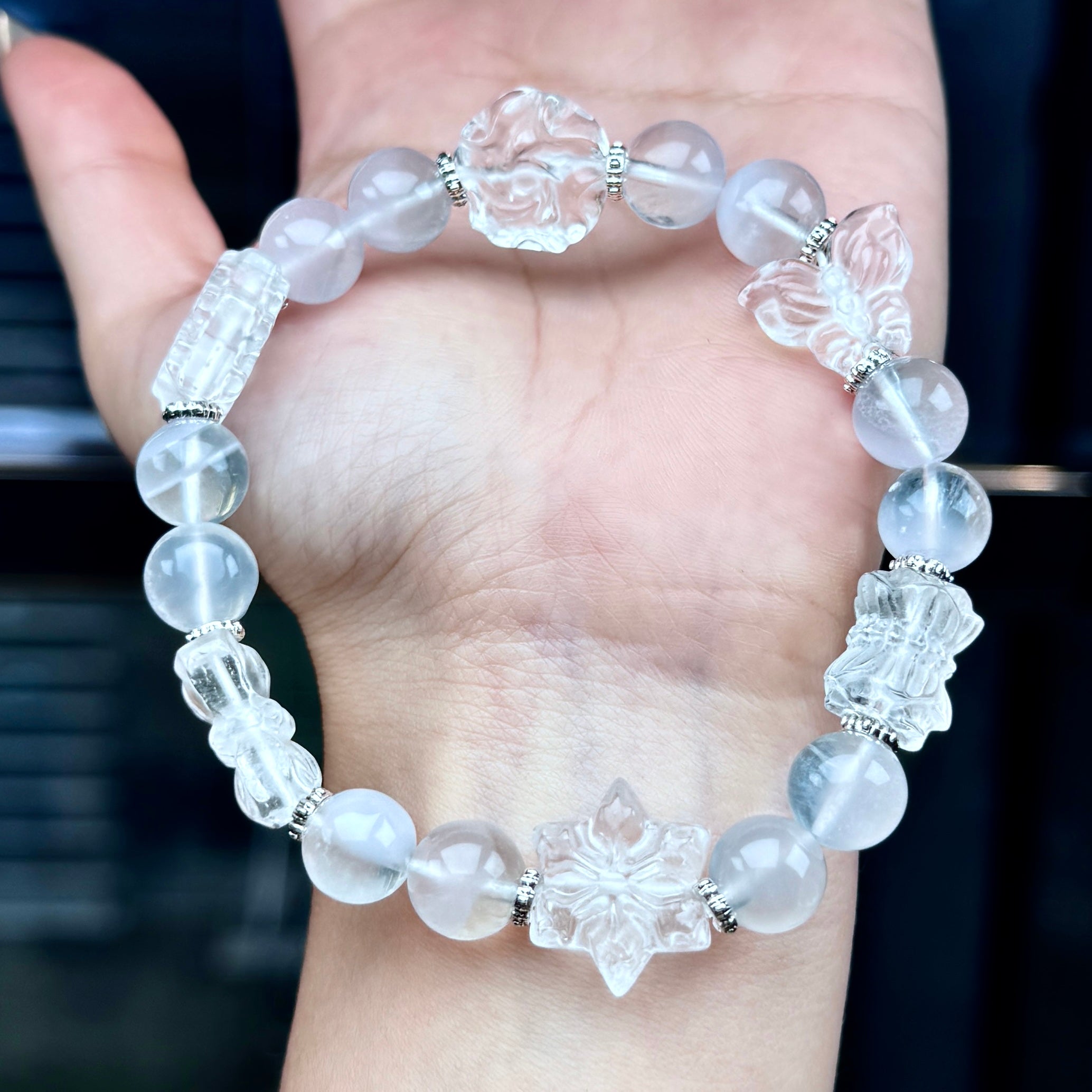 TGS DESIGN FLUORITE+CLEAR QUARTZ