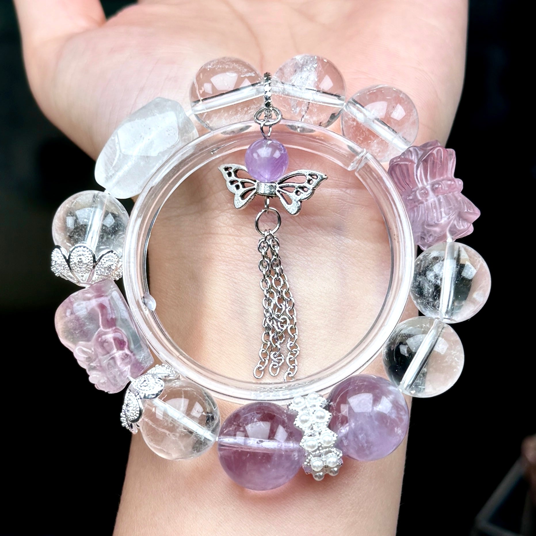 TGS DESIGN FLUORITE+CLEAR QUARTZ+AMETHYST