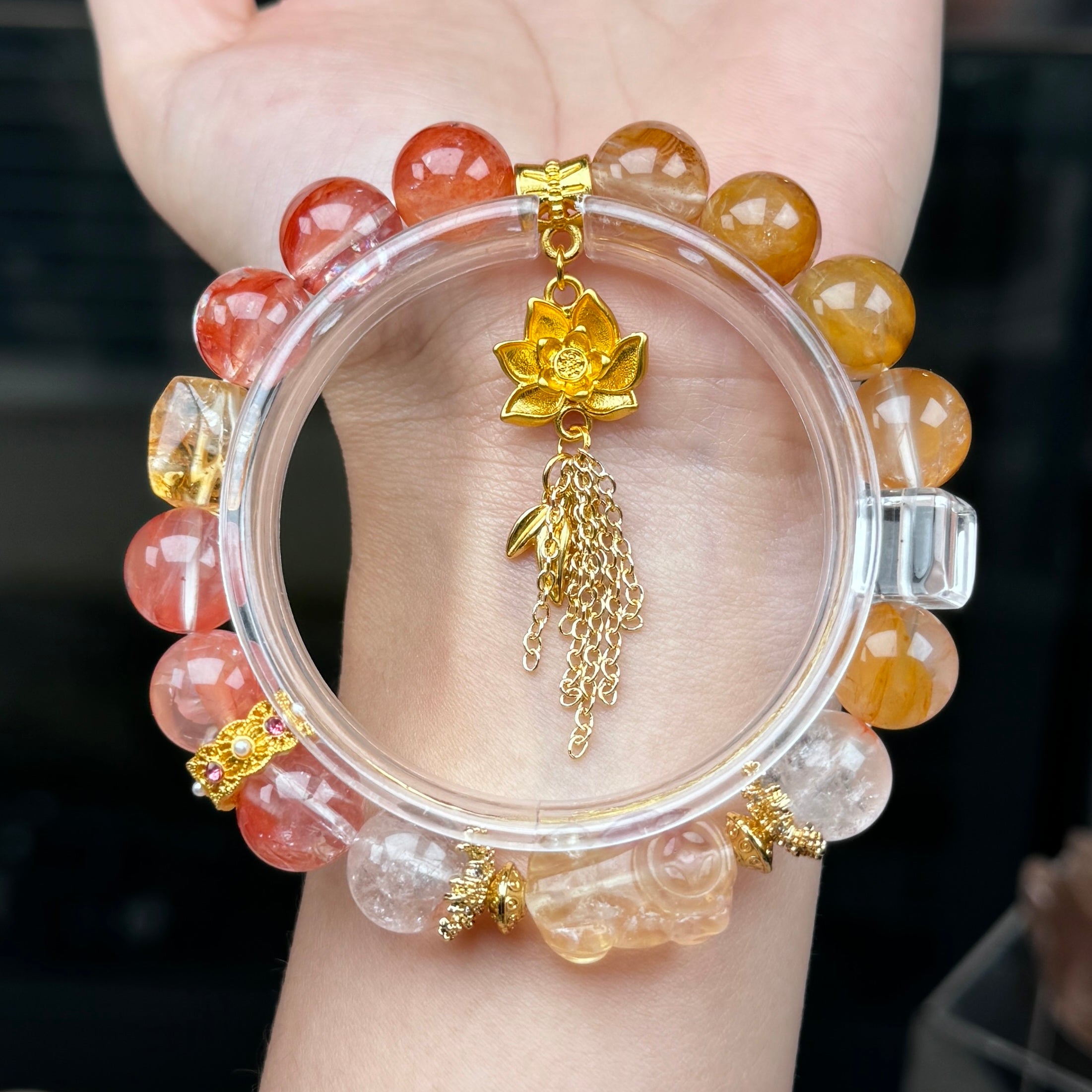 TGS DESIGN FIRE QUARTZ+GOLDEN HEALER+CITRINE