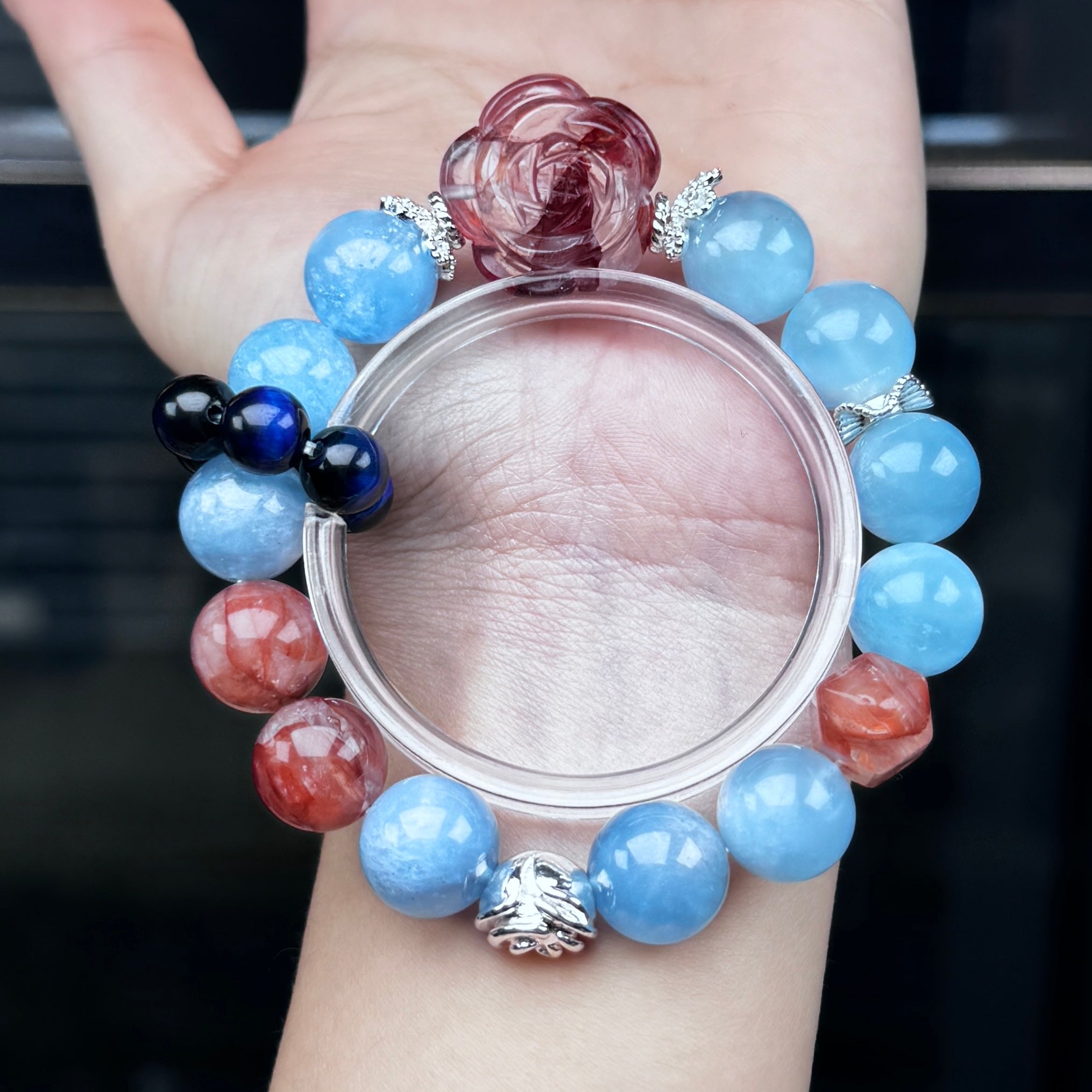 TGS DESIGN AQUAMARINE+FIRE QUARTZ