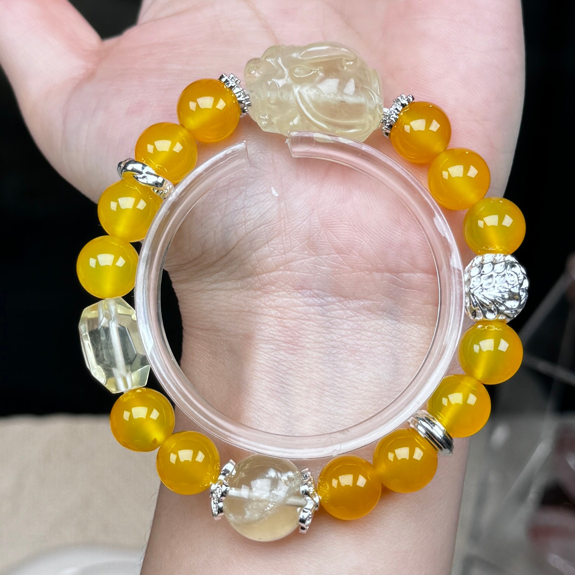 TGS DESIGN ORANGE AGATE+PIXIU CITRINE