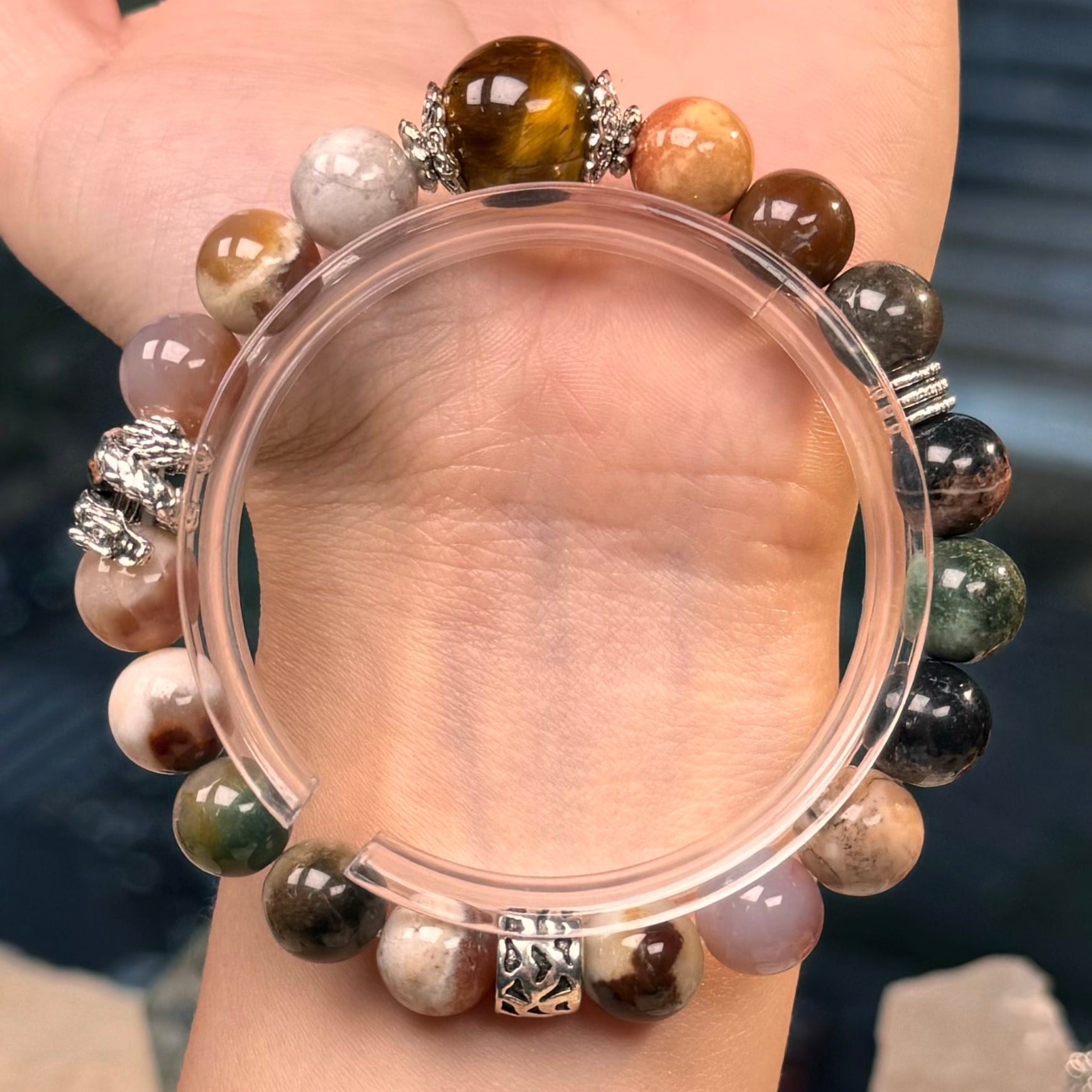 TGS DESIGN AGATE+TELLOW TIGER EYE